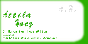 attila hocz business card